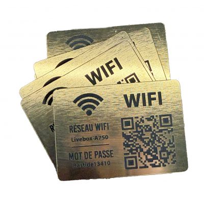 plaque qrcode wifi personnalisée