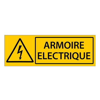 panneau plaque aluminium etiquette ARMOIRE ELECTRIQUE