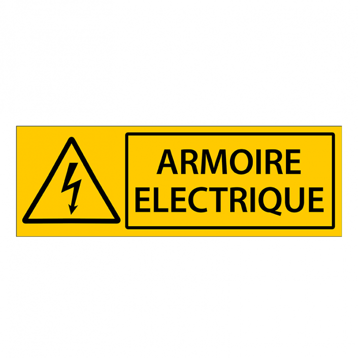 panneau plaque aluminium etiquette ARMOIRE ELECTRIQUE