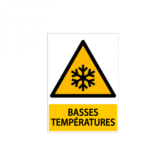panneau plaque aluminium etiquette basses temperatures