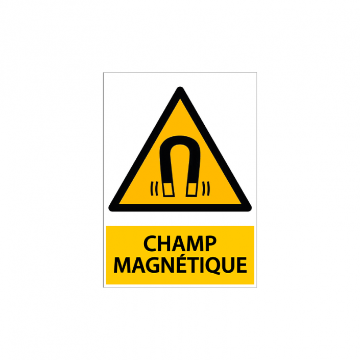 panneau plaque aluminium etiquette champ magnétique