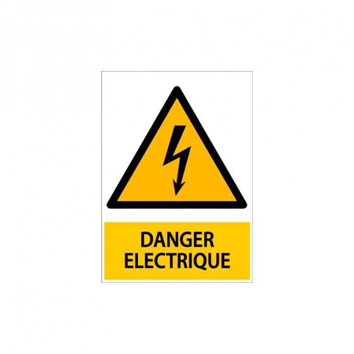 panneau plaque aluminium etiquette danger electrique