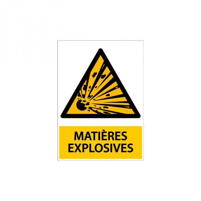 panneau plaque aluminium etiquette matières explosives