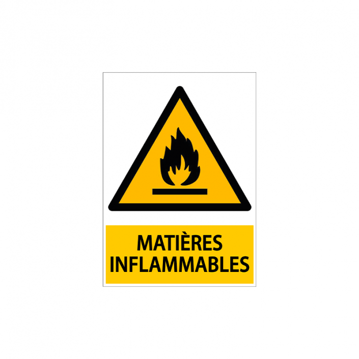 panneau plaque aluminium etiquette Matières inflammables