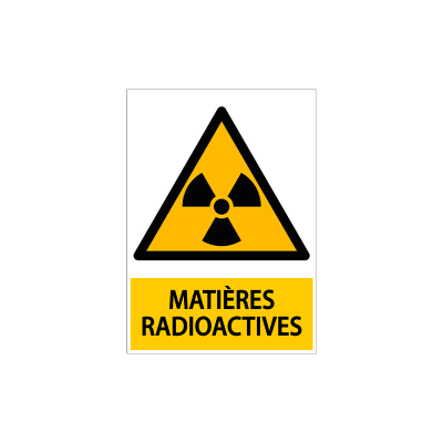 panneau plaque aluminium etiquette matières radioactives