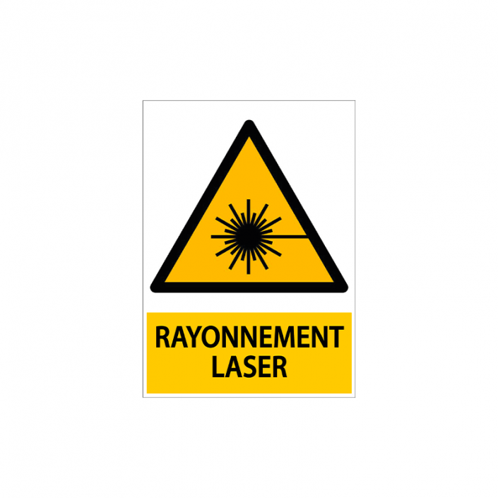 panneau plaque aluminium etiquette rayonnement laser