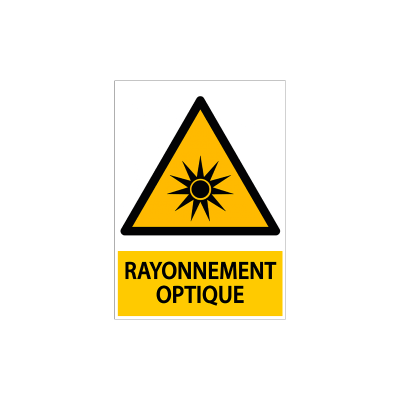 panneau plaque aluminium etiquette rayonnement optique