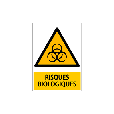 panneau plaque aluminium etiquette risques biologiques