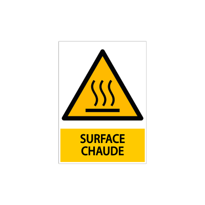 panneau plaque aluminium etiquette surface chaude