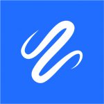 Bleu Saphir / Texte blanc