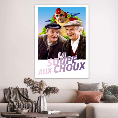 tableau cinema la soupe aux choux incrustation montage personnalisé