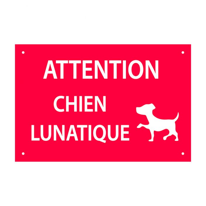 panneau attention au chien panneau perso