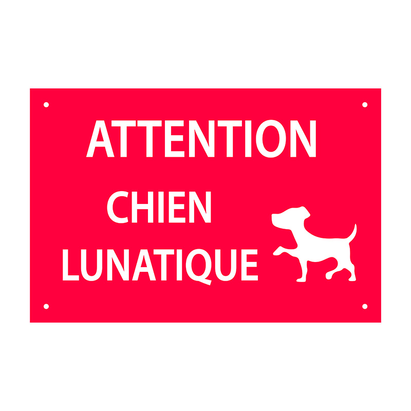 Plaque Attention Chien 'Berger Australien' - Aluminium 15x20 Cm, Personnalisable Avec Prénom