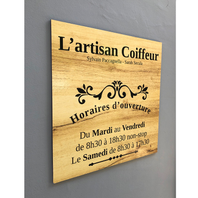 plaque professionnelle coiffure esthétique