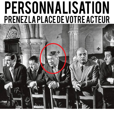 tableau cinema tontons flingueurs incrustation montage personnalisé