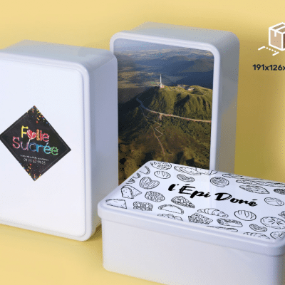 boite en métal avec photo personnalisée