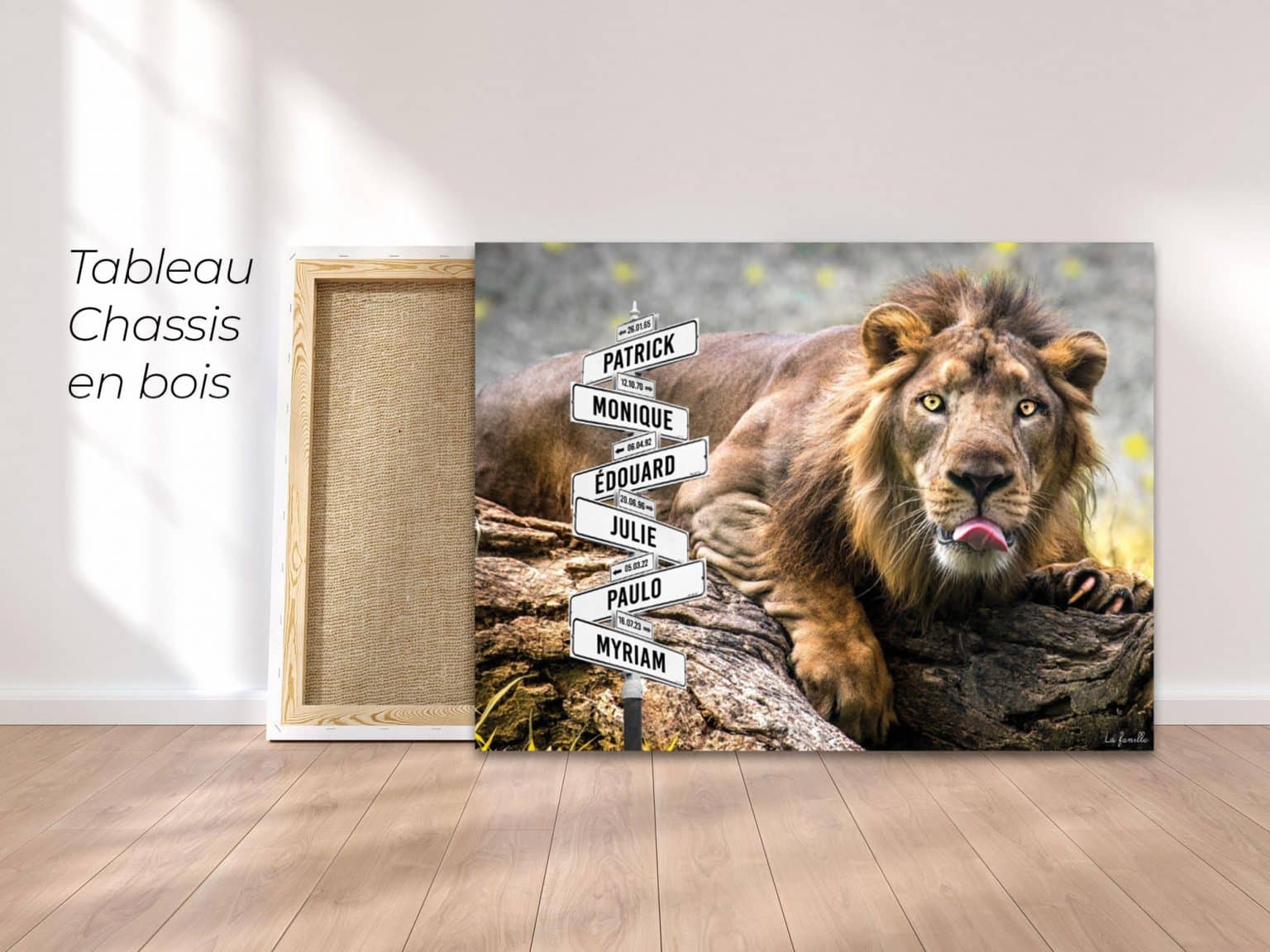 Tableau direction prénoms Lion LEONARD DIJON