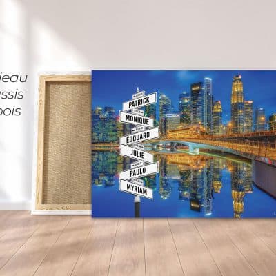 tableau chassis bois ville singapour