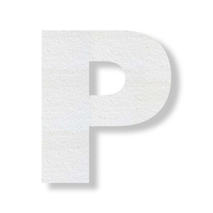 lettre P polystyrène mariage