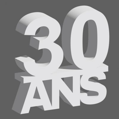 LOGOS 30 ANS POLYSTYRENE