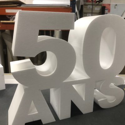 50ans anniversaire lettre chiffres polystyrène