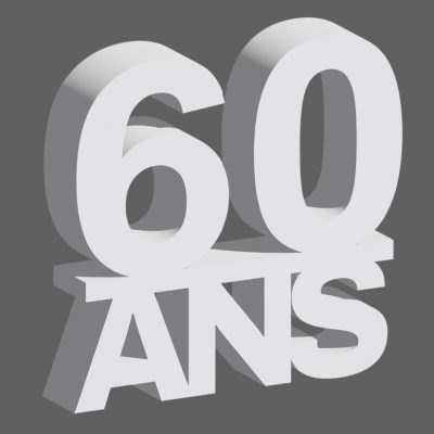 LOGOS 60 ANS POLYSTYRENE