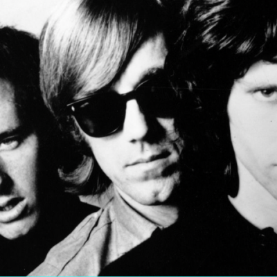 tableau the doors groupe rock affiche vintage noir et blanc