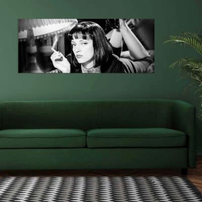tableau pulp fiction vintage noir et blanc