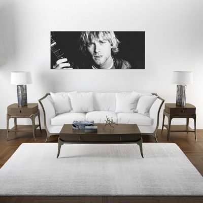 tableau vintage kurt kobain groupe de rock nirvana