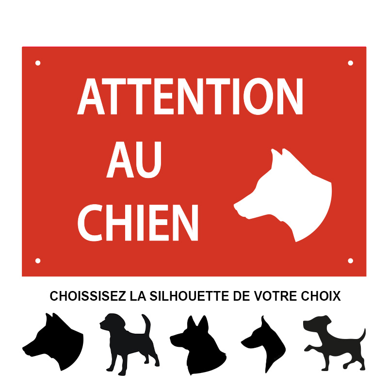 panneau attention au chien