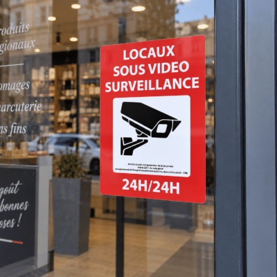 Panneau de vidéosurveillance - signalétique caméra