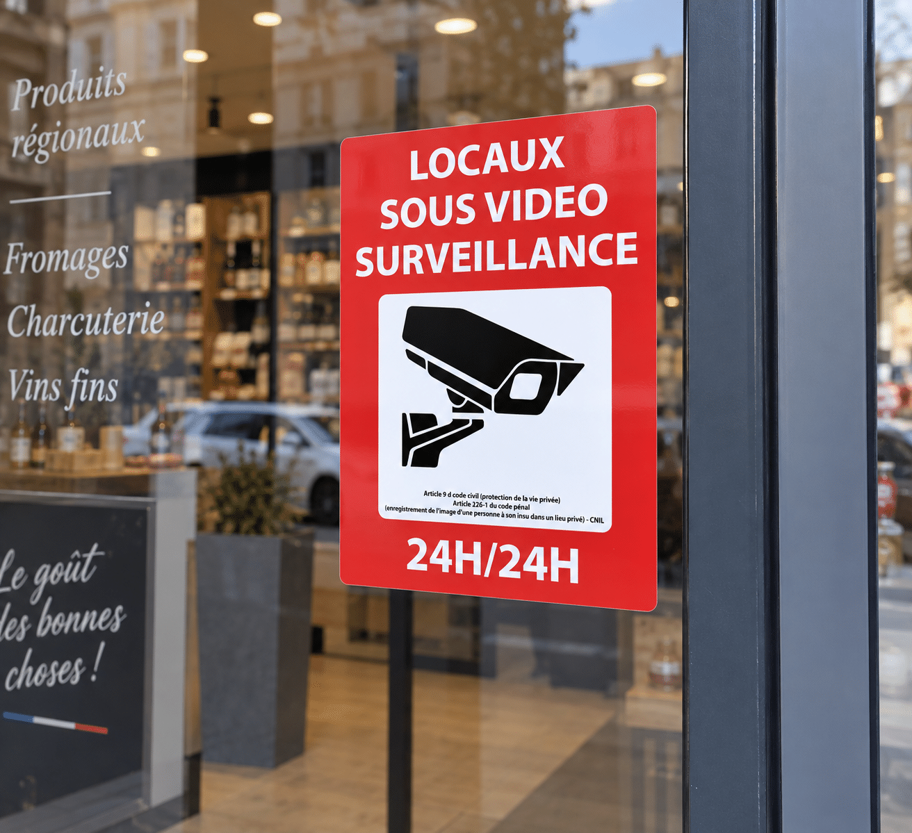 Panneau de vidéosurveillance - signalétique caméra
