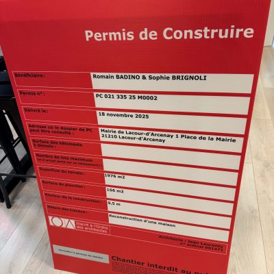 panneau de construire