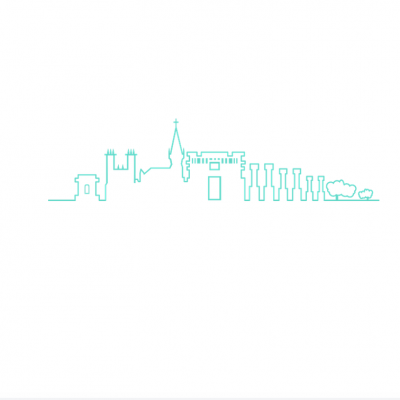 Illustration ville trait skyline Montpellier