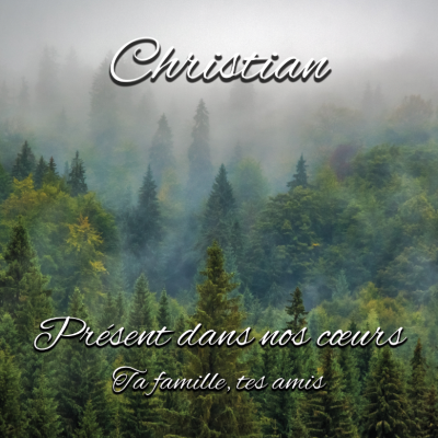 Plaque funéraire nature foret