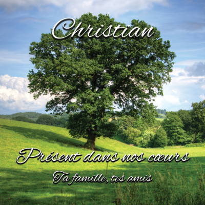 Plaque funéraire nature chene arbre