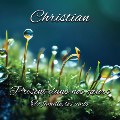 Plaque funéraire nature goutte oxygène