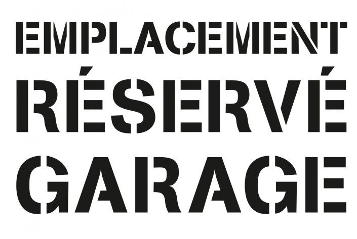 pochoir parking personnalisé