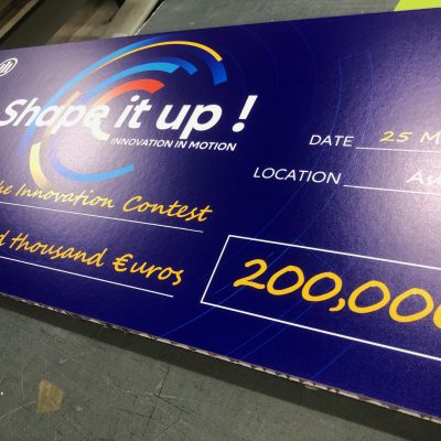 chèque géant personnalisé pour entreprise