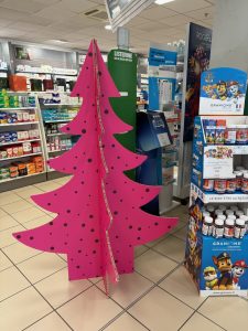 sapin en carton imprimé