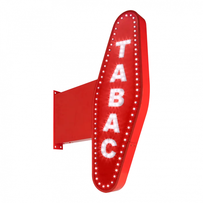 enseigne drapeau lumineuse buraliste tabac presse