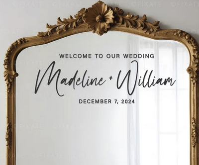 lettrage adhesif miroir mariage