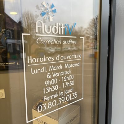 Adhésif horaires de Vitrine