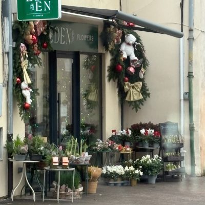 enseigne drapeau fleuriste dijon rectangle