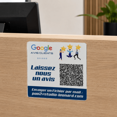 plaque Google avis client