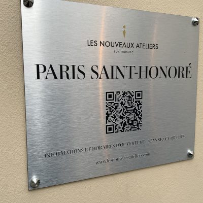 plaque professionnelle alu brossé