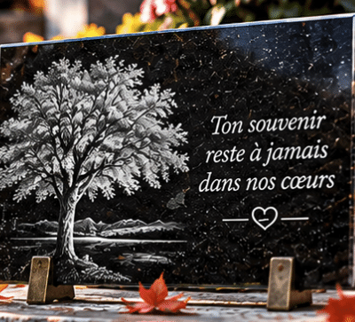 Plaque funéraire personnalisée