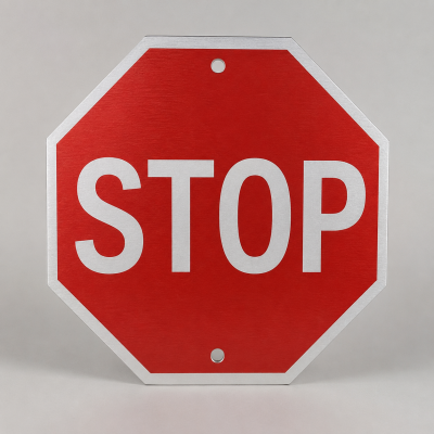 panneau stop aluminium