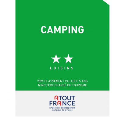 plaque, camping, loisirs, 2026, 2 étoiles