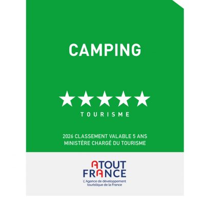 plaque, camping, tourisme, 2026, 5 étoiles